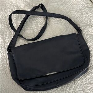 Thirty one  Black Leather Shoulder Bag
